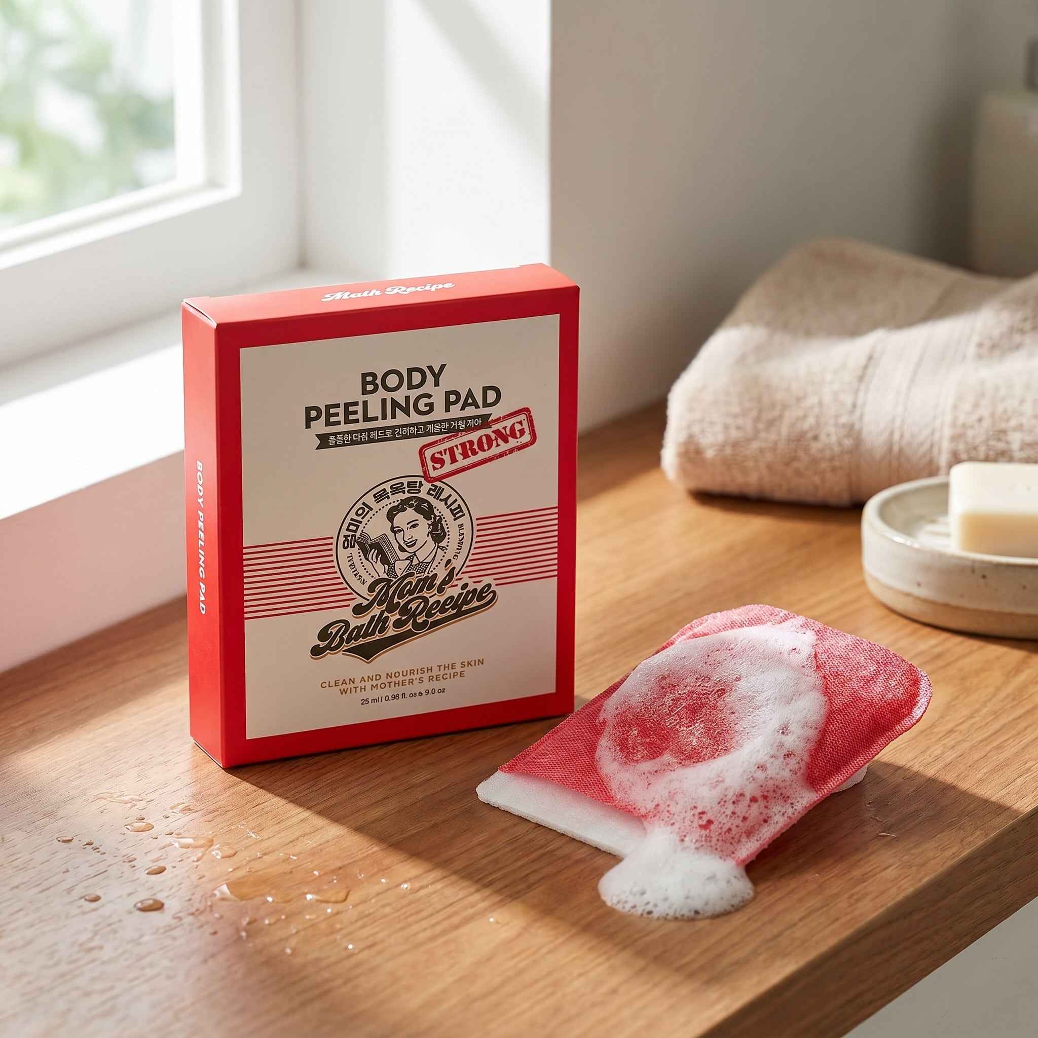 Strong Body Peeling Pad - Mom's Bath Recipe Intensive Exfoliation Mom's Bath Recipe Body Scrub  Pinky Cosmetics