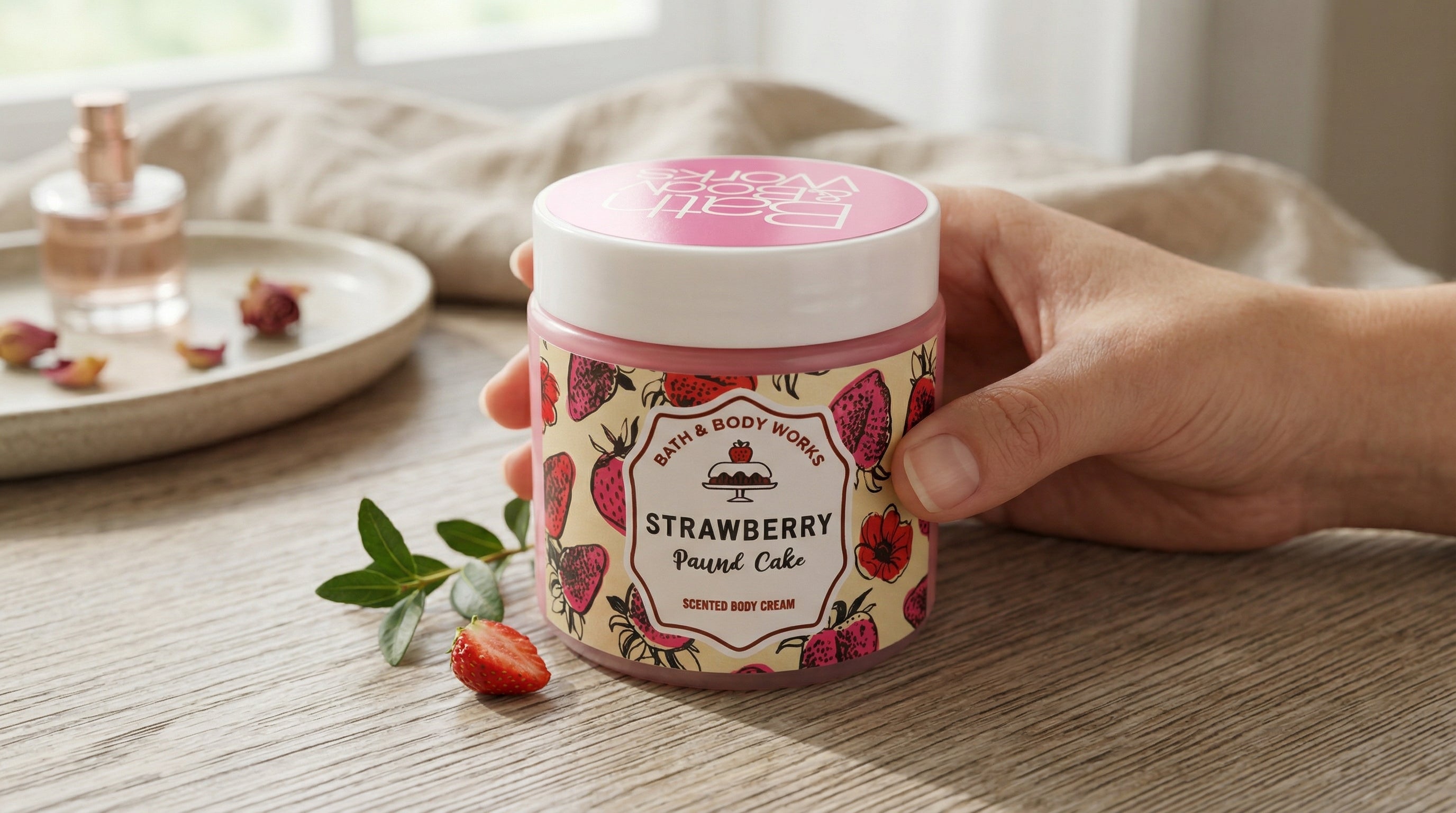 Strawberry Pound Cake Body Cream - Bath & Body Works Bath & Body Works Body Cream  Pinky Cosmetics