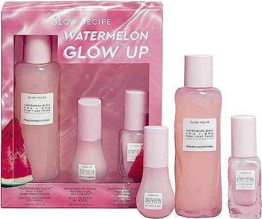 Glow Recipe Watermelon Glow Essentials – 3-Piece Set - Skincare Bundle / Watermelon Skincare Trio - Glow Recipe -- United Arab Emirates -- Pinky Cosmetics