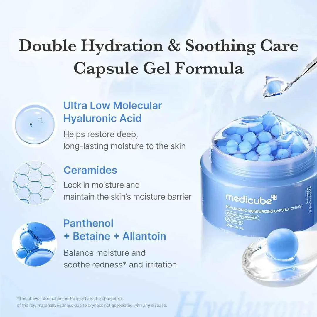 Medicube Hyaluronic Acid Moisturizing Capsule Cream - Deep Hydration 55g