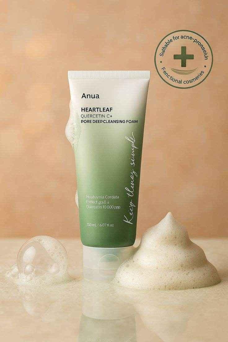 Anua Heartleaf Quercetinol Deep Cleansing Foam 150ml - Facial Cleanser - Anua -- United Arab Emirates -- Pinky Cosmetics