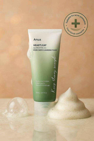 Anua Heartleaf Quercetinol Deep Cleansing Foam 150ml - Facial Cleanser - Anua -- United Arab Emirates -- Pinky Cosmetics