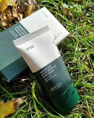 Anua Heartleaf Silky Moisture Sun Cream SPF50+ - SPF Moisturizing Sunscreen - Anua -- United Arab Emirates -- Pinky Cosmetics