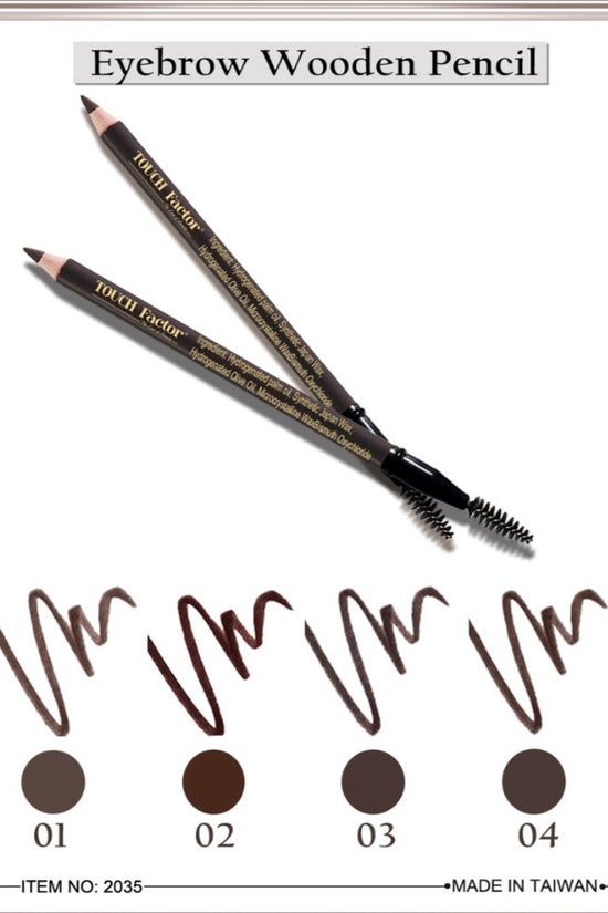 Touch Factor Eyebrow Wooden Pencil - 4 Shades Available