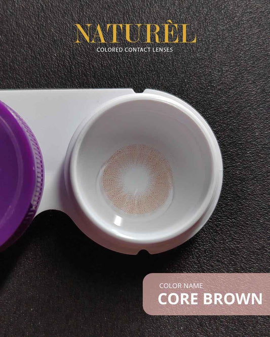 Naturel Lenses Core Brown - Comfortable Korean Lenses - Colored Contact Lenses - Naturel -- United Arab Emirates -- Pinky Cosmetics