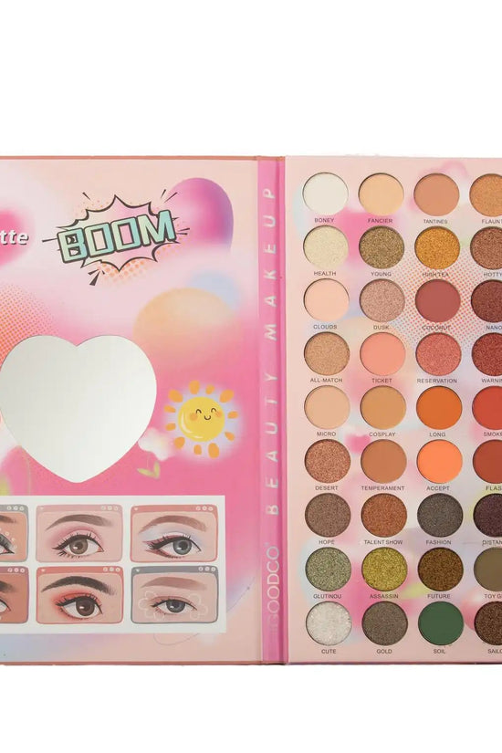 Makeup palette with colorful shades 