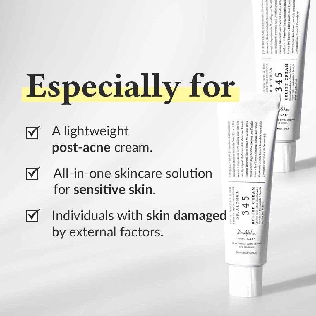 Dr. Althea 345 Relief Cream – Skin Barrier Repair (50ml) - Soothing Cream / Repair Moisturizer - Dr. Althea -- United Arab Emirates -- Pinky Cosmetics