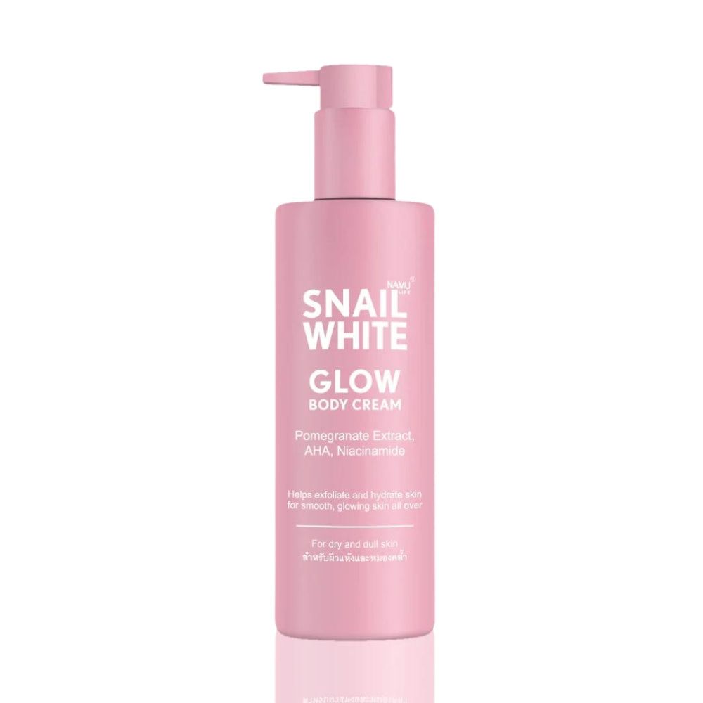 Snail White Glow Body Cream – Pomegranate & AHA - Pinky Cosmetics