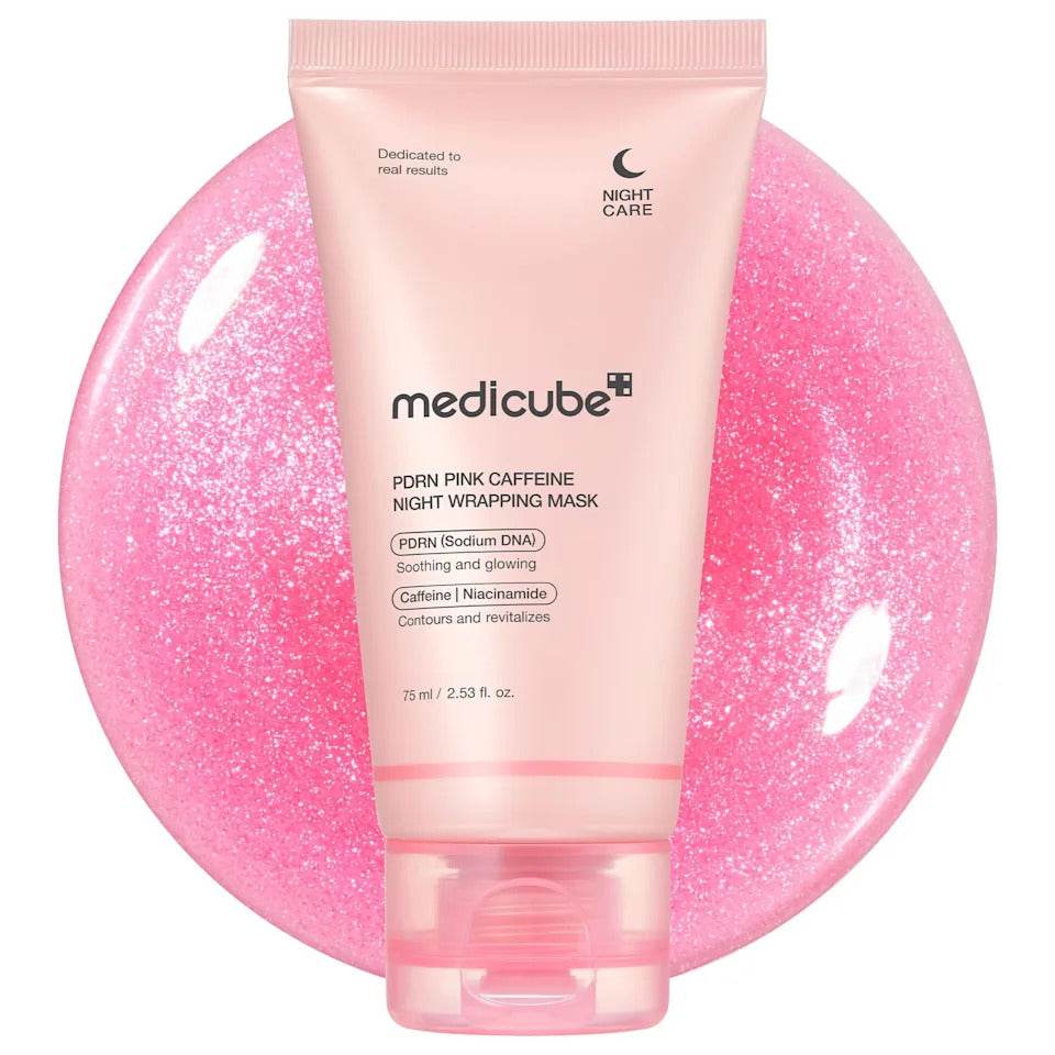MEDICUBE PDRN Pink Caffeine Night Wrapping Mask 75ml - Pinky Cosmetics