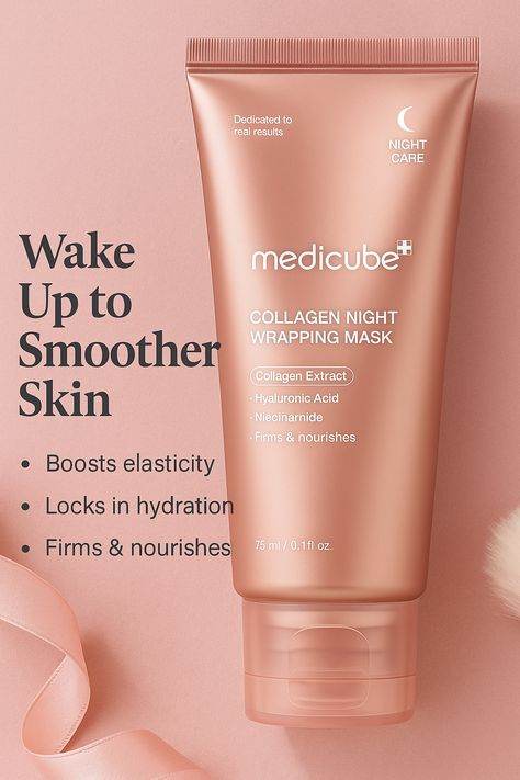 MEDICUBE PDRN Pink Caffeine Night Wrapping Mask 75ml - Pinky Cosmetics