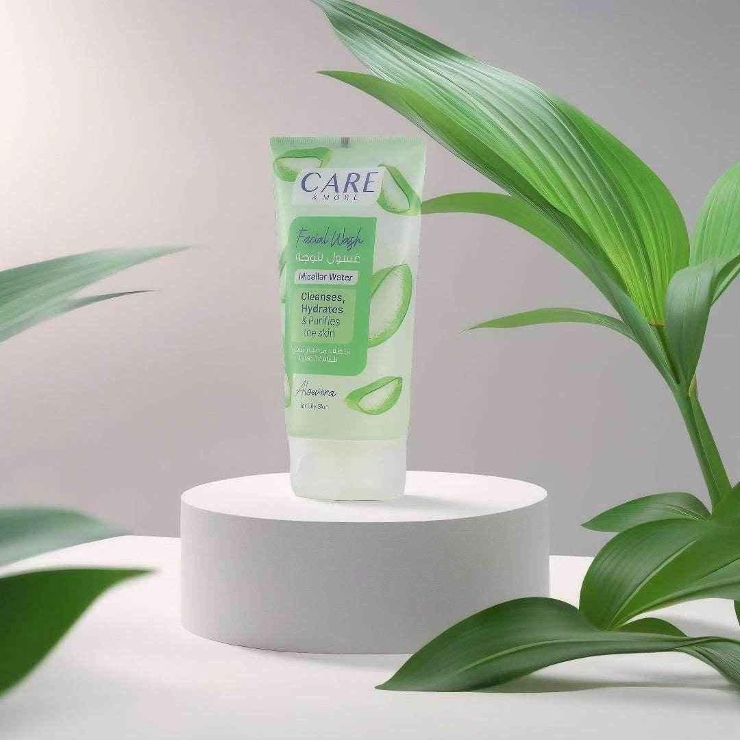 CAREMORE Aloe Vera Facial Wash for Oily Skin 150ml - - Pinky Cosmetics -- United Arab Emirates -- Pinky Cosmetics