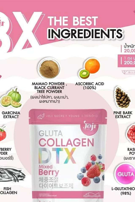 Pinky Cosmetics Gluta Collagen detox supplement with mixed berry ingredients and health benefits