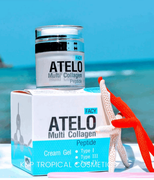 Atelo Multi Collagen Peptide Cream Gel benefits for skin rejuvenation and hydration by Pinky Cosmetics