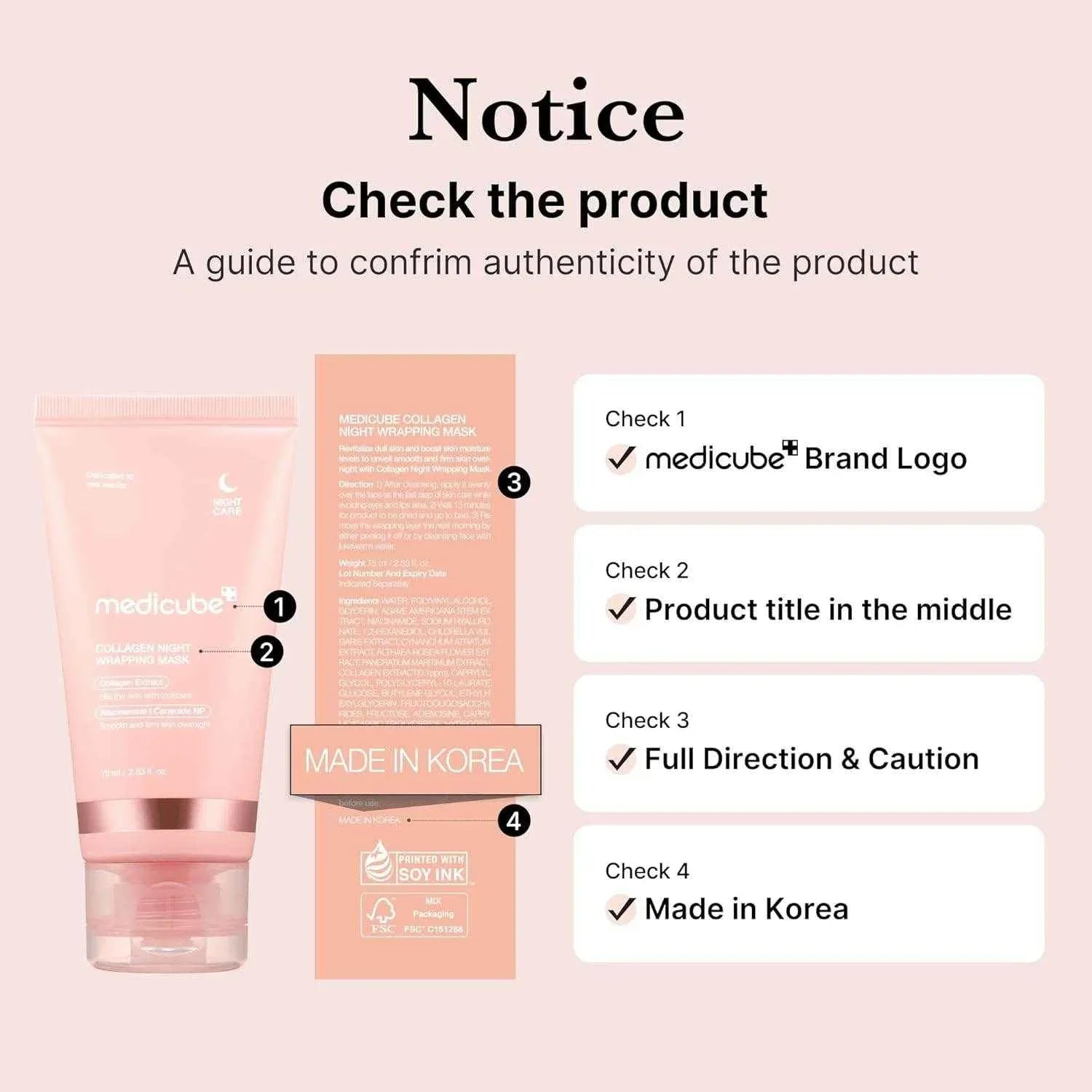 Medicube Collagen Night Wrapping Mask – 75ml - Skin Care - Medicube -- United Arab Emirates -- Pinky Cosmetics