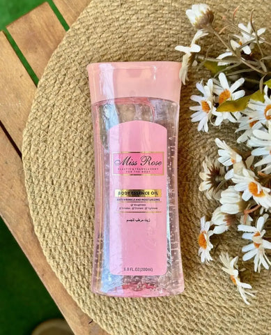 Miss Rose Body Oil - Soft Glow Moisturizer Miss Rose Body Oil  Pinky Cosmetics