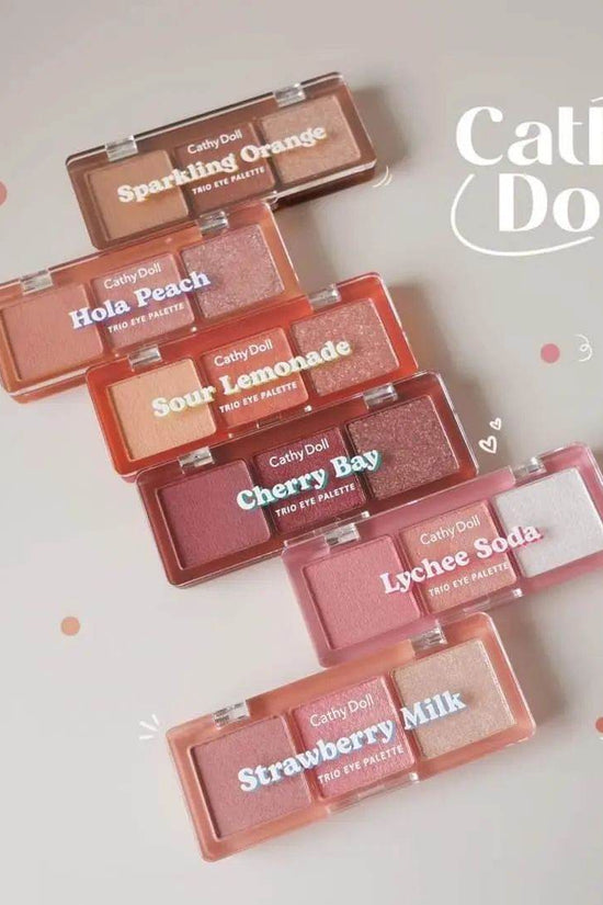 Cathy Doll Cheers Around Trio Eye Palette - 6 Shades - Pinky Cosmetics