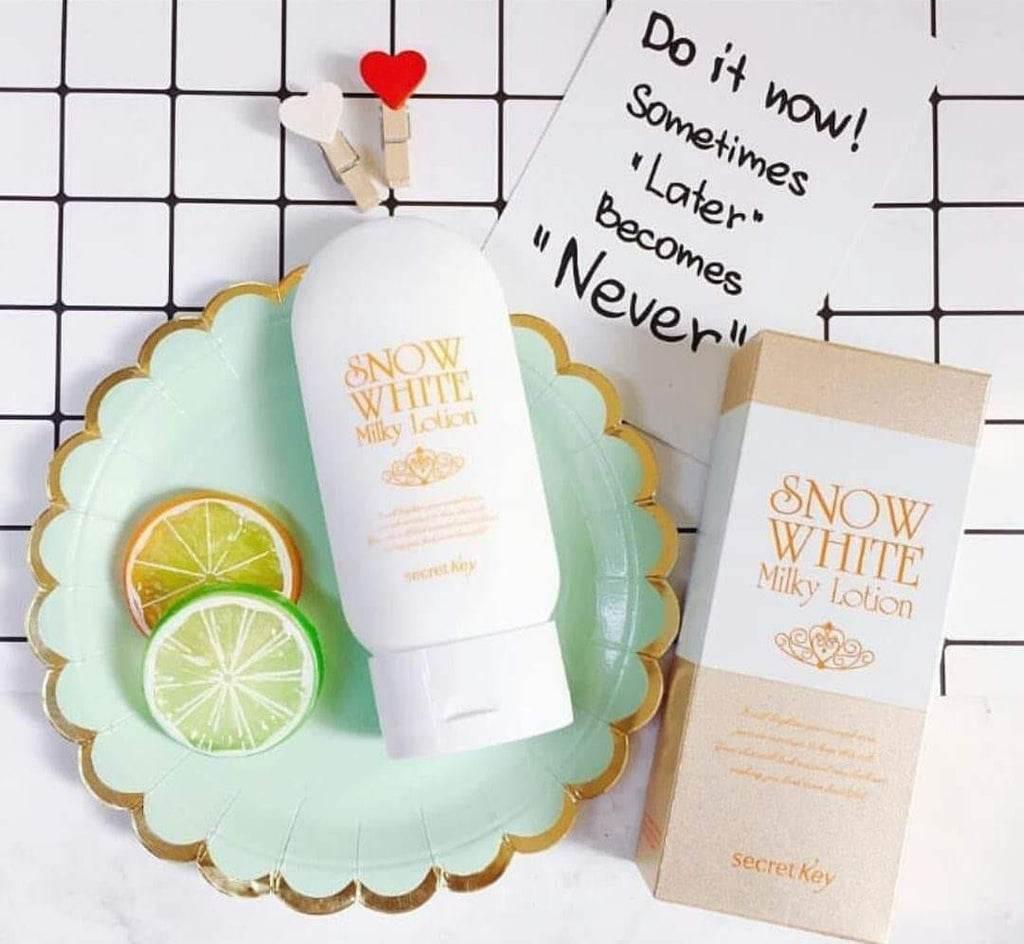 Secret Key Snow White Milky Lotion - Instant Brightening - Body Lotions - Secret Key -- United Arab Emirates -- Pinky Cosmetics