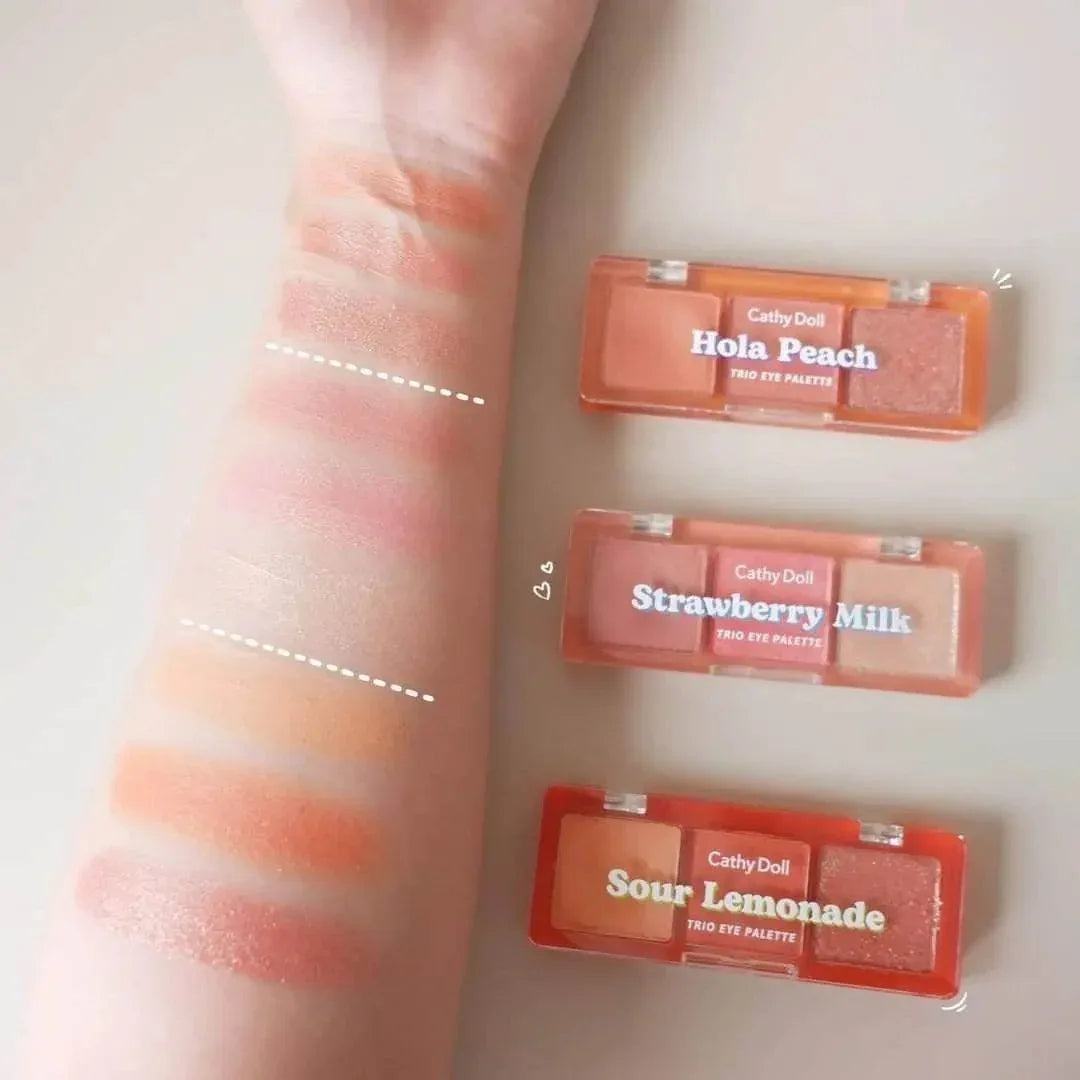 Cathy Doll Cheers Around Trio Eye Palette - 6 Shades - Eye Makeup - Cathy Doll -- United Arab Emirates -- Pinky Cosmetics