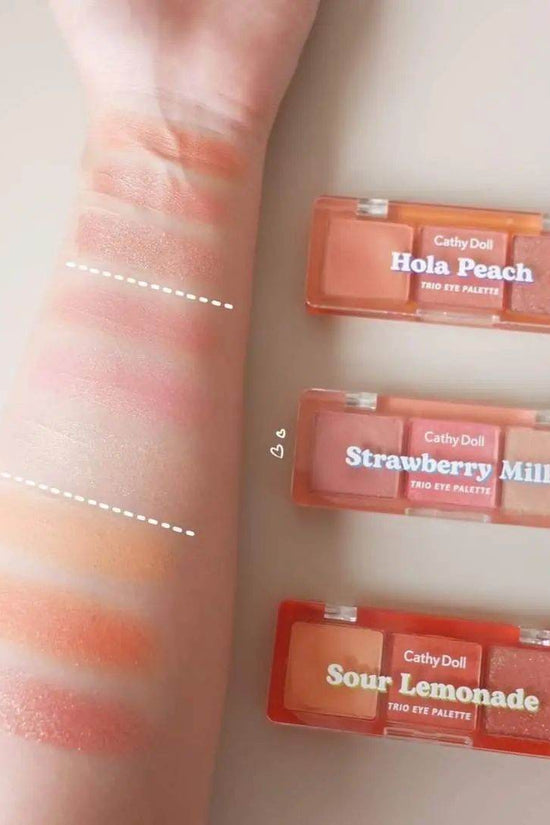 Cathy Doll Cheers Around Trio Eye Palette - 6 Shades - Pinky Cosmetics