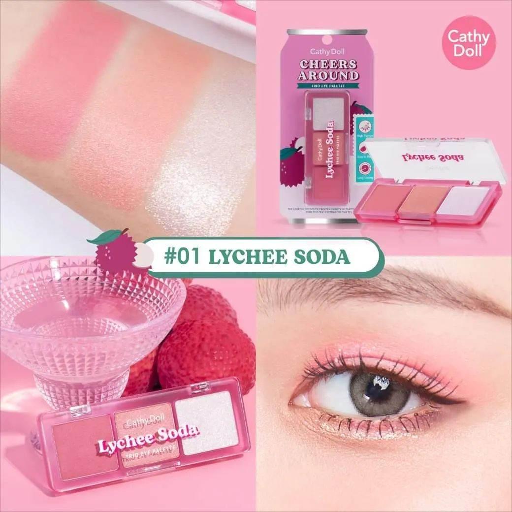 Cathy Doll Cheers Around Trio Eye Palette - 6 Shades - Eye Makeup - Cathy Doll -- United Arab Emirates -- Pinky Cosmetics