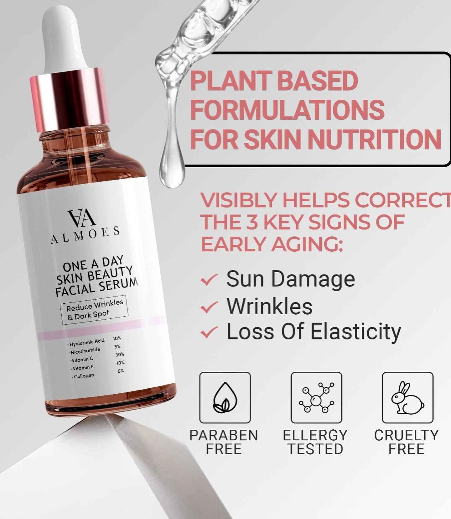 Almoes Facial Serum - Reduce Wrinkles & Dark Spots
