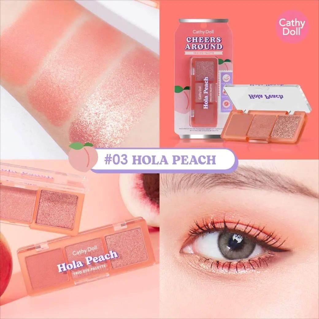 Cathy Doll Cheers Around Trio Eye Palette - 6 Shades - Eye Makeup - Cathy Doll -- United Arab Emirates -- Pinky Cosmetics