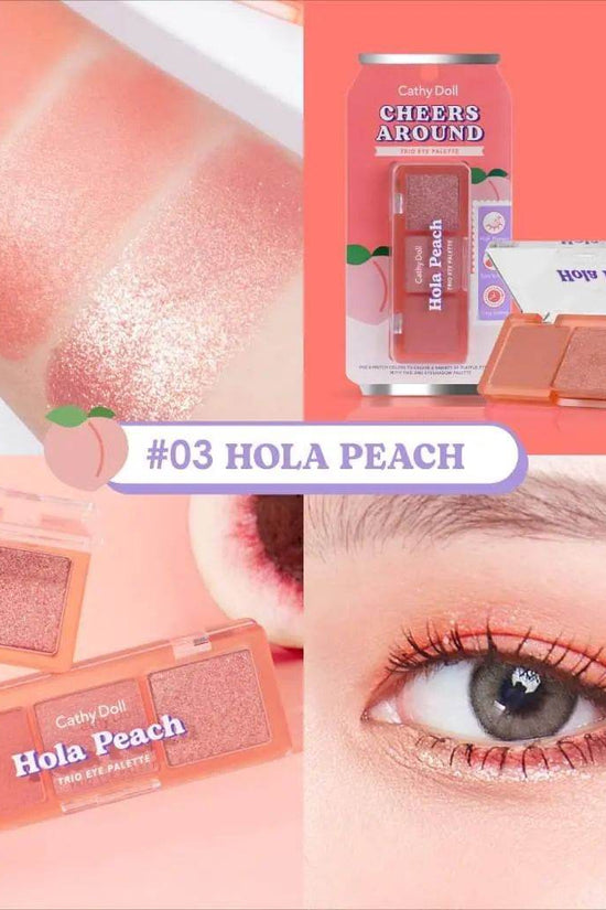 Cathy Doll Cheers Around Trio Eye Palette - 6 Shades - Pinky Cosmetics