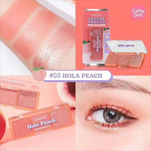 Cathy Doll Cheers Around Trio Eye Palette - 6 Shades - Eye Makeup - Cathy Doll -- United Arab Emirates -- Pinky Cosmetics