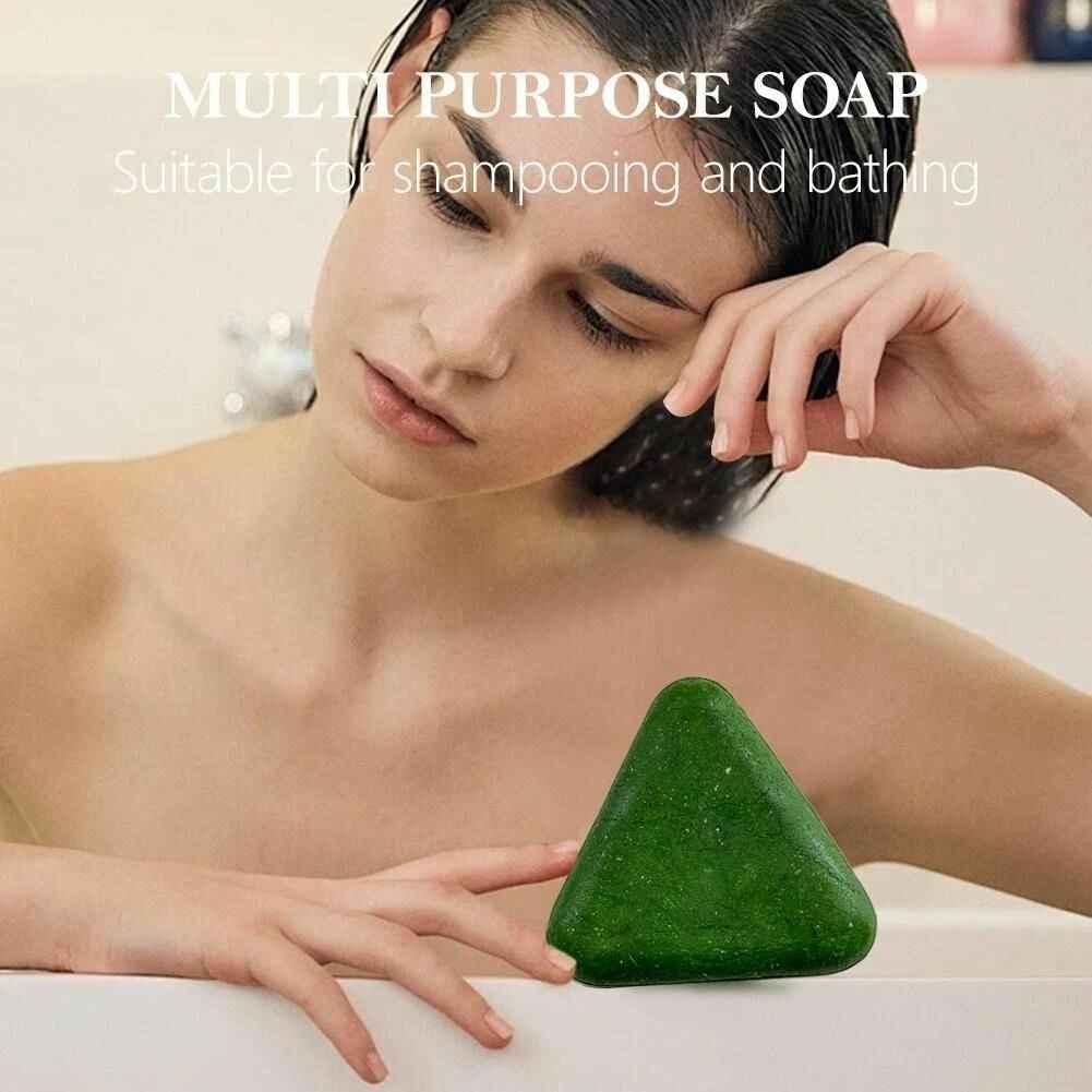 Seven Green Shampoo Bar - Nature Triangle Hair Care - Shampoo Bar - Nature Seven -- United Arab Emirates -- Pinky Cosmetics