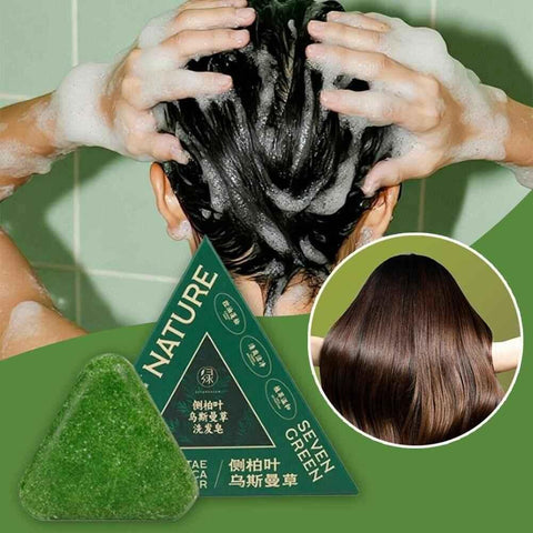 Seven Green Shampoo Bar | Nature Triangle Hair Care 120g – Pinky