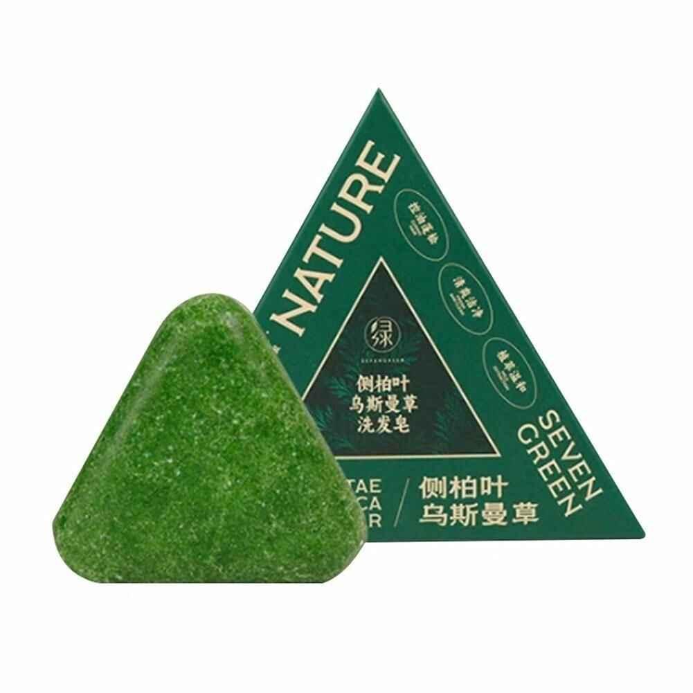 Seven Green Shampoo Bar - Nature Triangle Hair Care - Shampoo Bar - Nature Seven -- United Arab Emirates -- Pinky Cosmetics