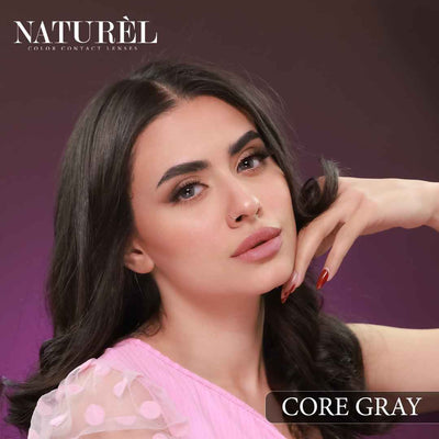 Naturel Lenses Core Gray - Korean Lenses for All Day Comfort Naturel Colored Contact Lenses  Pinky Cosmetics