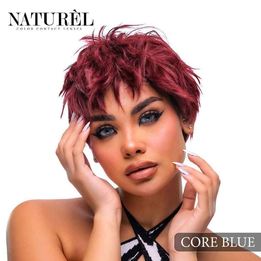Naturel Lenses Core Blue - Vibrant Korean Lenses Naturel Colored Contact Lenses  Pinky Cosmetics
