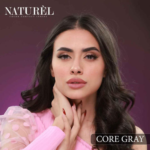 Naturel Lenses Core Gray - Korean Lenses for All Day Comfort - Colored Contact Lenses - Naturel -- United Arab Emirates -- Pinky Cosmetics