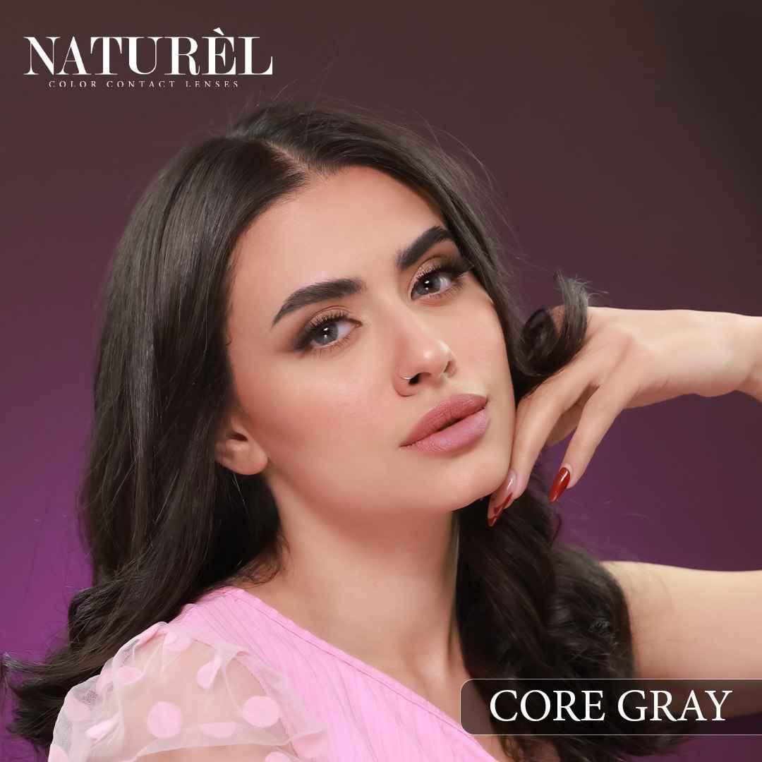 Naturel Lenses Core Gray - Korean Lenses for All Day Comfort - Colored Contact Lenses - Naturel -- United Arab Emirates -- Pinky Cosmetics