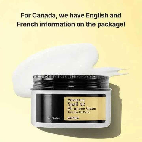 COSRX Advanced Snail 92 All In One Cream – 100g - Moisturizing Repair Cream - COSRX -- United Arab Emirates -- Pinky Cosmetics