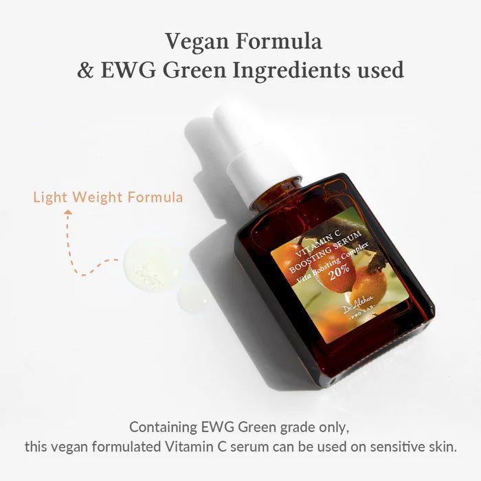 DR Althea Vitamin C Boosting Serum with vegan ingredients for sensitive skin; perfect for DR Althea Vitamin C serum reviews.