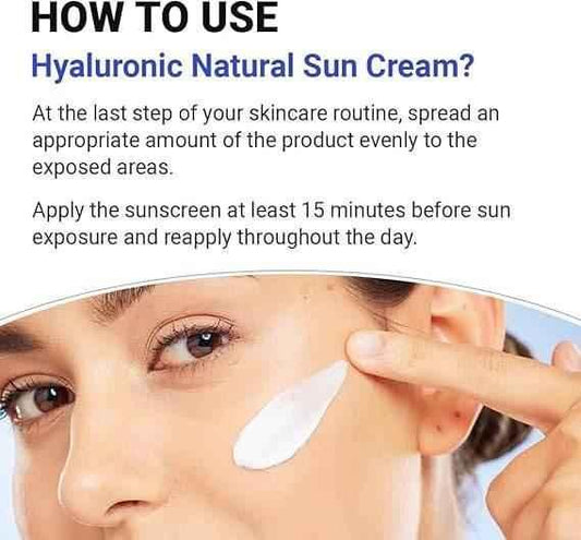 Isntree Hyaluronic Acid Natural Sun Cream SPF50+ - Sunscreen / Facial Sun Protection - Isntree -- United Arab Emirates -- Pinky Cosmetics