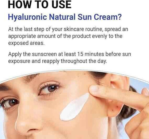 Isntree Hyaluronic Acid Natural Sun Cream SPF50+ - Sunscreen / Facial Sun Protection - Isntree -- United Arab Emirates -- Pinky Cosmetics