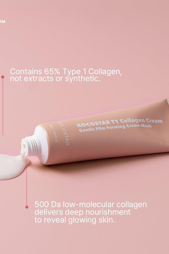 KOCOSTAR collagen cream mask tube with gentle cream formula for age-defying Korean skincare