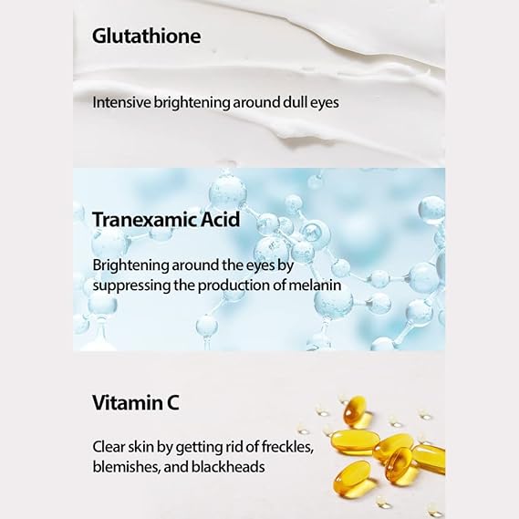 Mary & May eye cream for dark circles with Glutathione and Tranexamic Acid for brightening effects