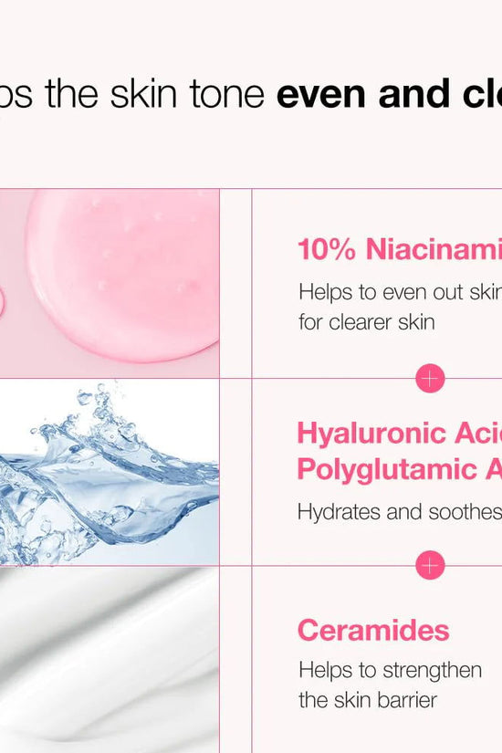 Anua 10% Niacinamide serum for sensitive skin with Hyaluronic Acid and Ceramides for clear, hydrated skin