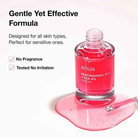 Anua Niacinamide Serum 10% + TXA 4% Brightening Formula for Radiant Skin - Achieve Glowing Complexion - Brightening Face Serum - Anua -- United Arab Emirates -- Pinky Cosmetics