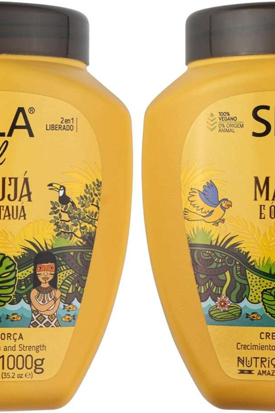 SKALA Brasil Banana Bacuri treatment cream in a large yellow jar for nourishing hair care