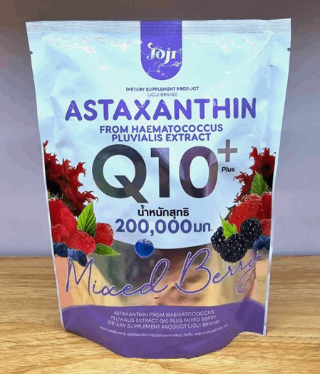 Astaxanthin from haematococcus pluvialis extract q10+