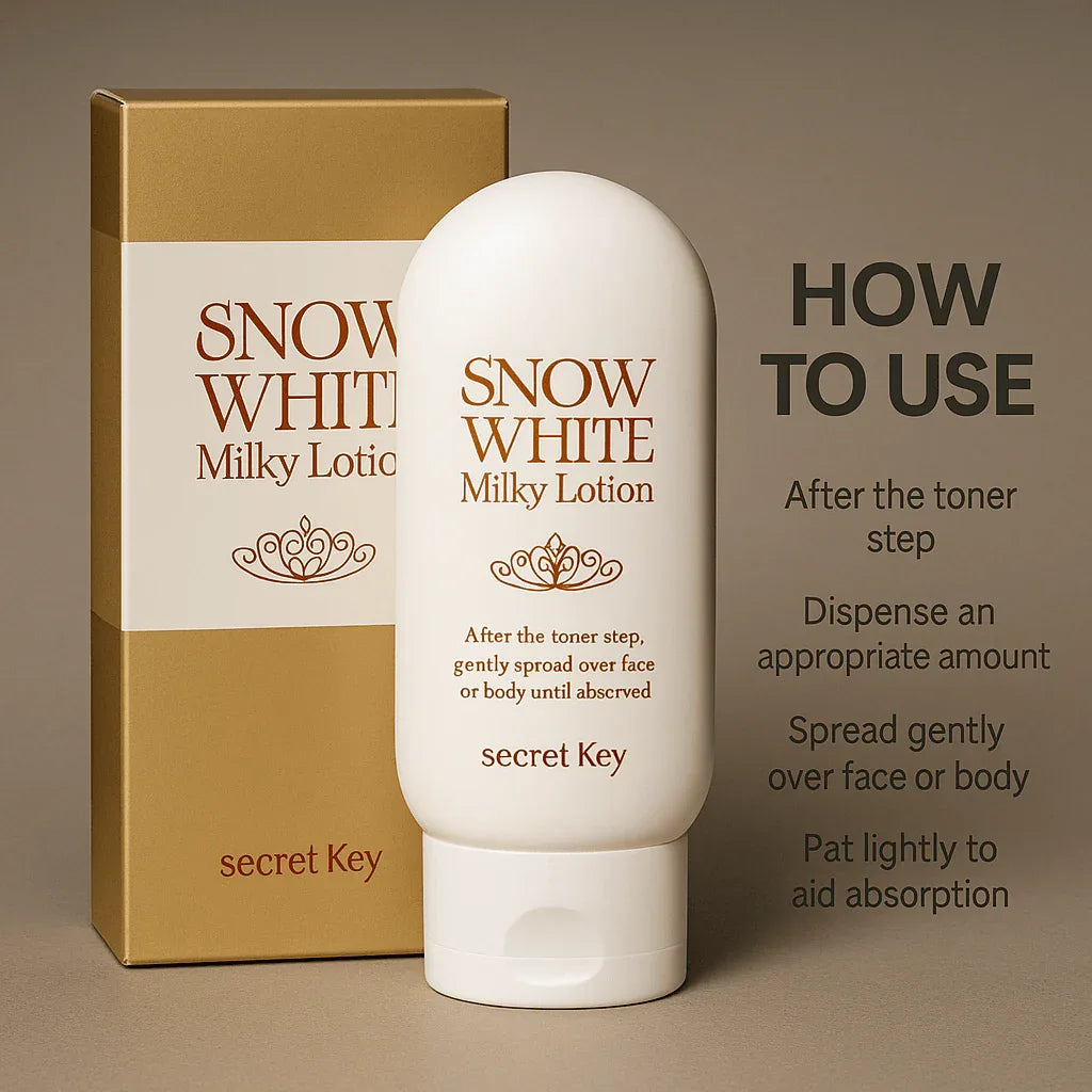Secret Key Snow White Milky Lotion - Instant Brightening - Body Lotions - Secret Key -- United Arab Emirates -- Pinky Cosmetics
