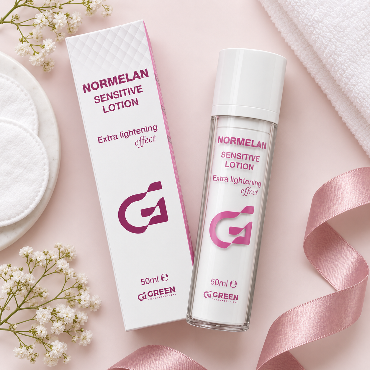 Normelan Sensitive Lightening Lotion (50ml) G Green Pharmaceutical Skin Lightening Lotion  Pinky Cosmetics