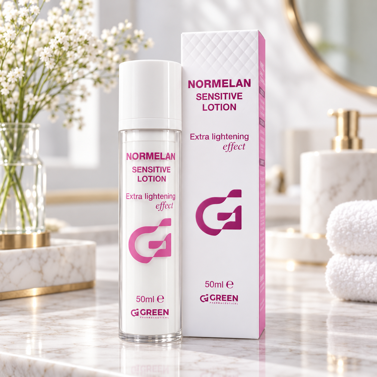 Normelan Sensitive Lightening Lotion (50ml) G Green Pharmaceutical Skin Lightening Lotion  Pinky Cosmetics