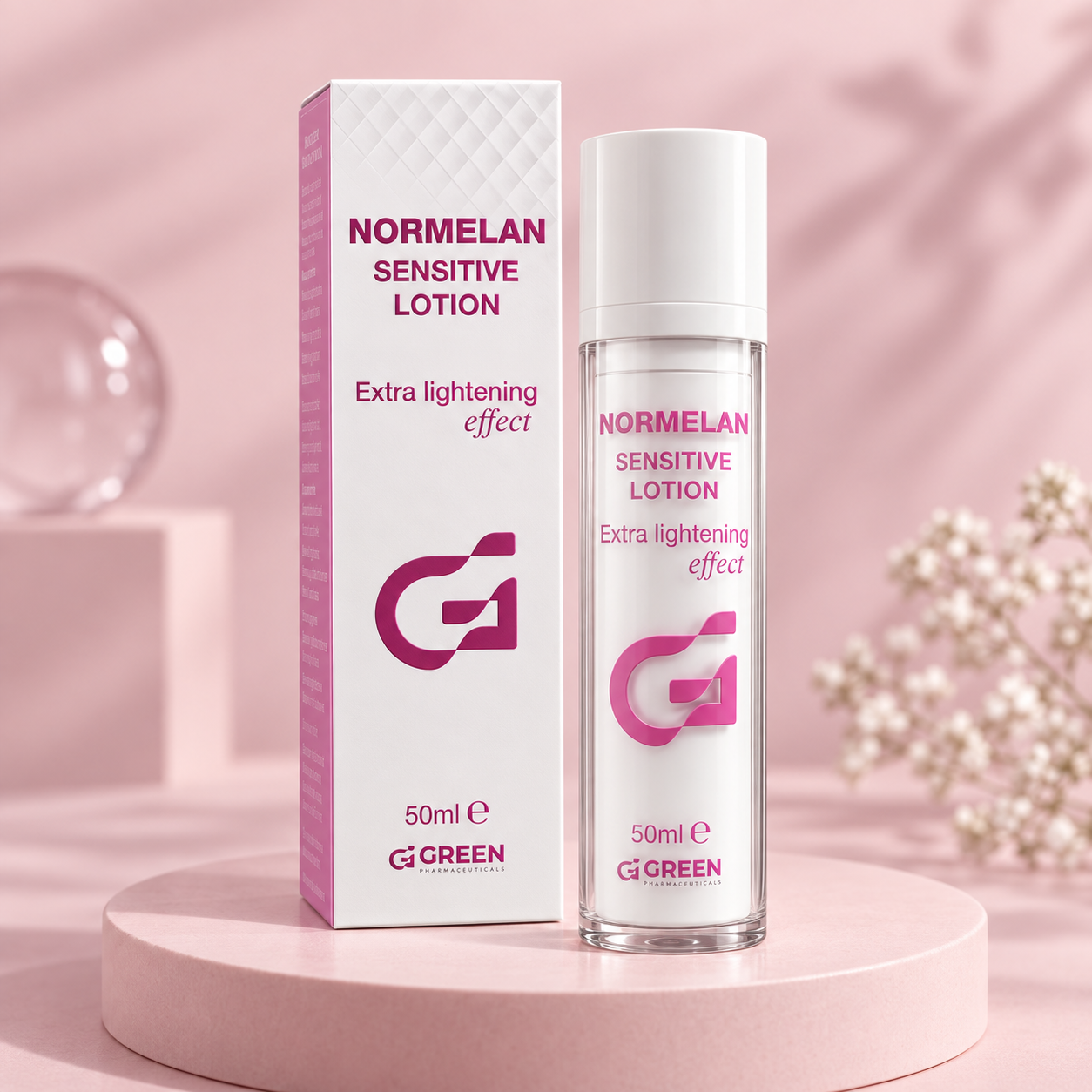 Normelan Sensitive Lightening Lotion (50ml) G Green Pharmaceutical Skin Lightening Lotion  Pinky Cosmetics