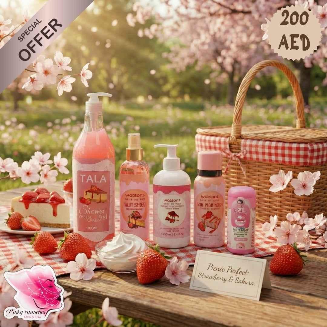 Strawberry Cheesecake Body Care Set - Sweet Hydration Bundle - offer set - Watsons -- United Arab Emirates -- Pinky Cosmetics